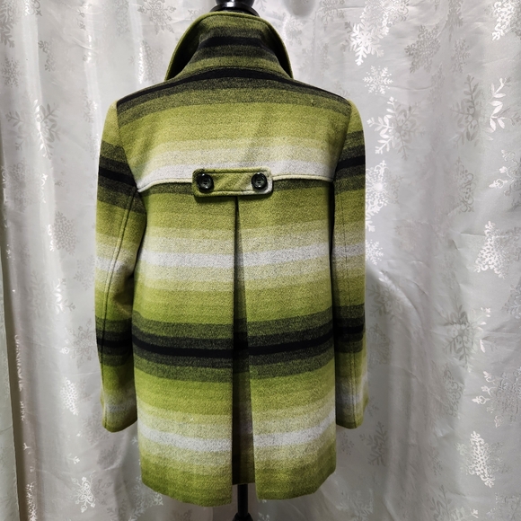 NWOT ABBIE MAGS Shades of Green Wool Blend Lined Jacket Blazer (M) - Picture 5 of 14